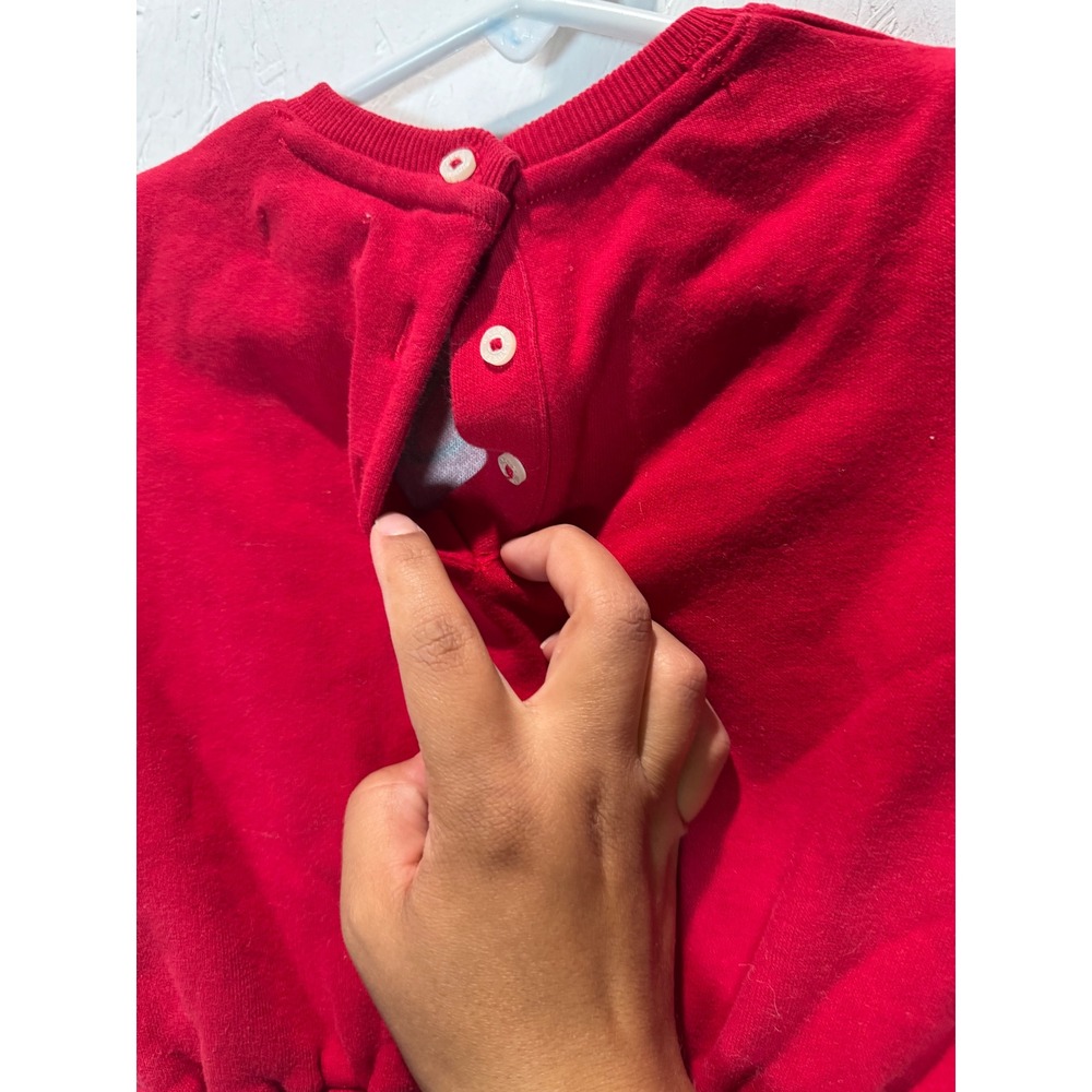 Polo Ralph Lauren Kids Red Fleece Polo Bear Dress Long Sleeve 18M - Picture 5 of 5